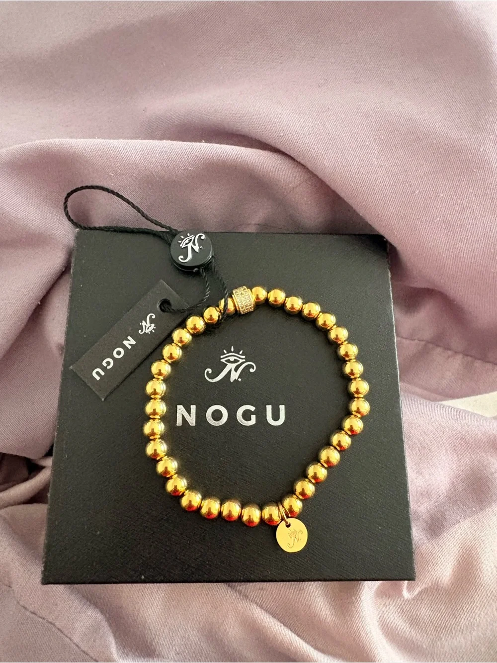 NOGU Gold Beaded Stretch Bracelet